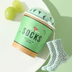 1 pair of ice cream socks novel gift socks fashionable men and women same style couple style four seasons festival gift personal