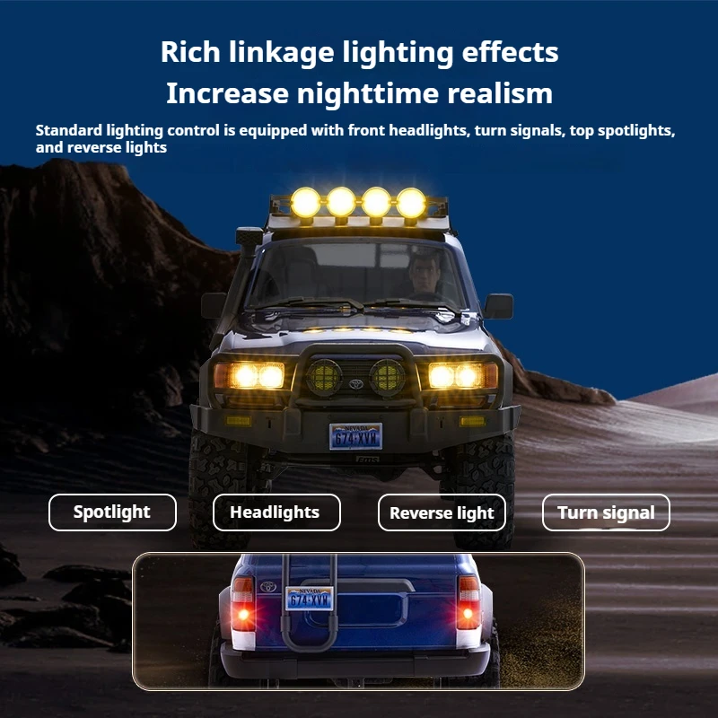 ترقية جديدة FMS FCX10P LC80 PRO V2 1/10 محرك خارجي بدون فرشاة RC 4WD محاكاة على الطرق الوعرة تسلق ألعاب المركبات نموذج #2