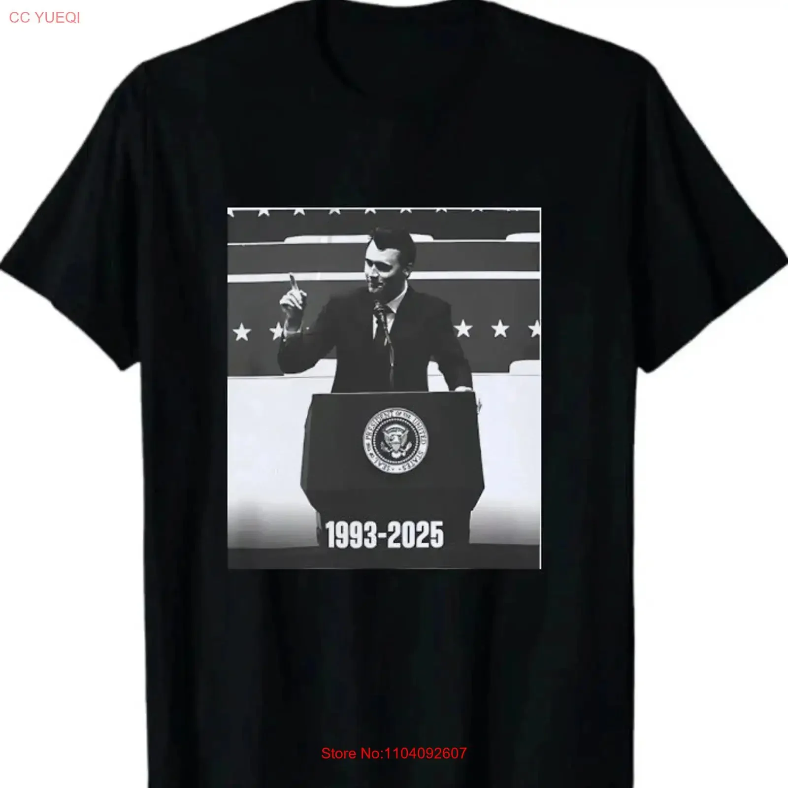 Camiseta Conmemorativa Patriótica Charlie Kirk 1993-2025 RIP, Diseño Vintage Lavado, Cómoda y Versátil, Estilo Urbano
