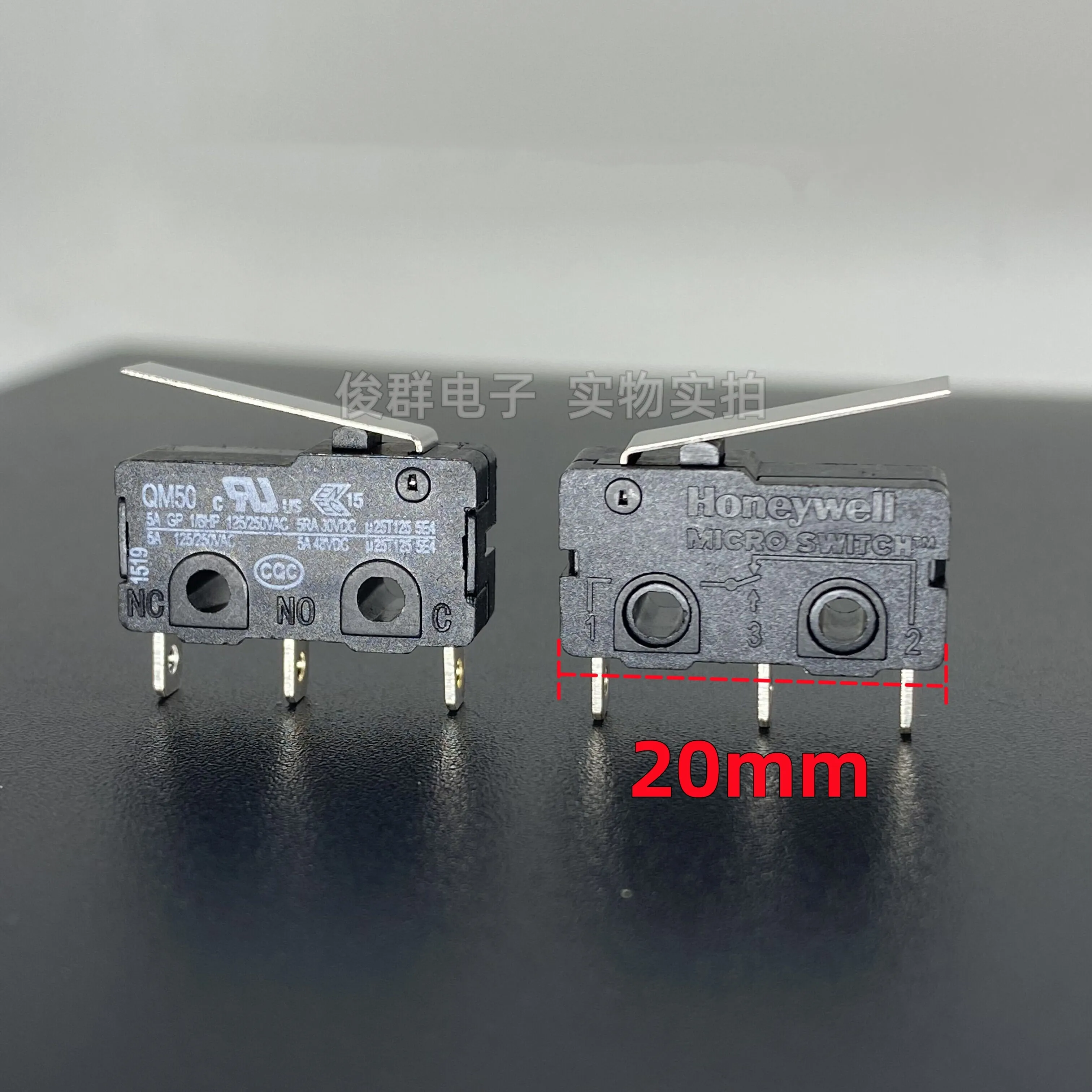 

5 шт./компл. электрический микропереключатель QM50 с ручкой, 3 контакта, 5А, кнопка с функцией обнаружения легкого прикосновения и сброса