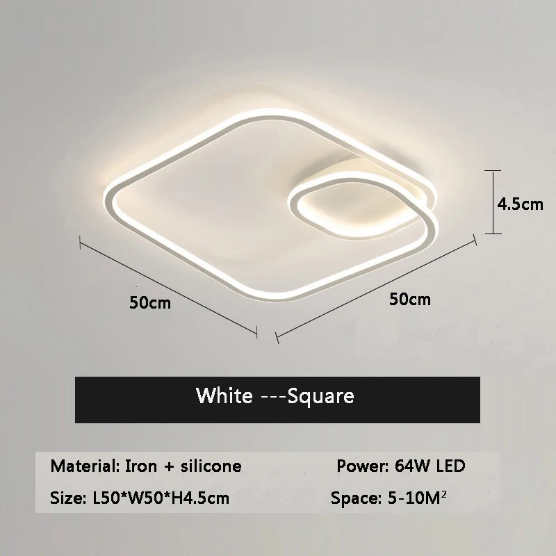 Plafonnier LED au Design Minimaliste Moderne, Éclairage d'Nik, Luminaire Décoratif de Plafond, Idéal pour une Salle à Manger ou une Chambre à Coucher