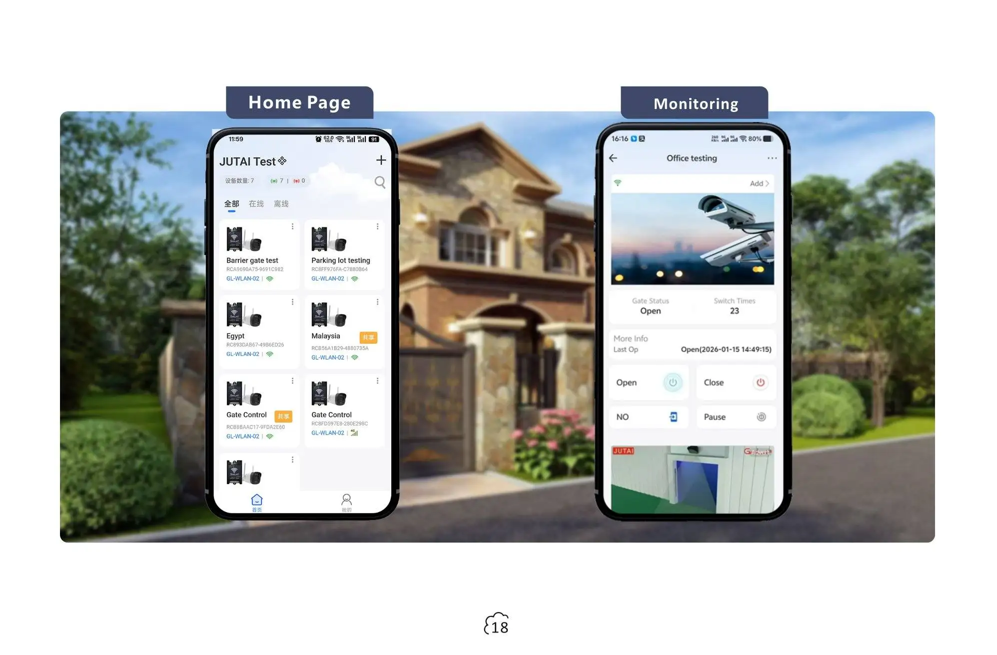 Smart Intelligent WiFi+Bluetooth Door Opening APP with 4 Relays & RS485 Interface Real-time Monitoring Anywhere Anytime