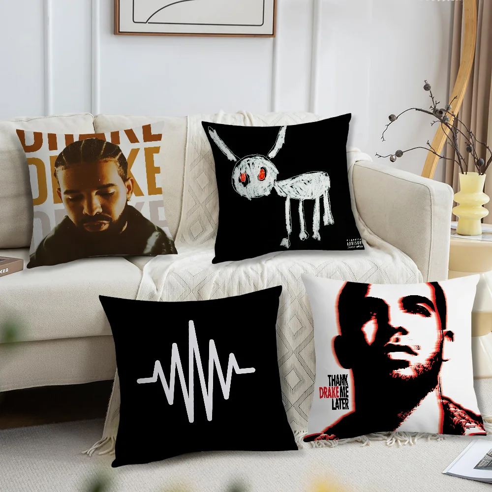 soft Comfortable Pillow Case Singer for Sofa Living Room Home D-Drake office Decor Protective Covers Without Pillow-Insert