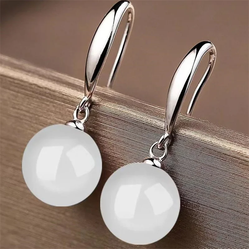 Vintage einfache Hotan Jade Damen Ohrringe Retro Palace klassisch elegant ethnischen Schmuck Jubiläumsgeschenk – Detail 6