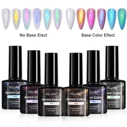 7ML Aurora Top Coat Sparking Gel Nail Polish Semi Permanent Soak Off UV Gel Function Top Coat Nail Art Varnish For Manicure