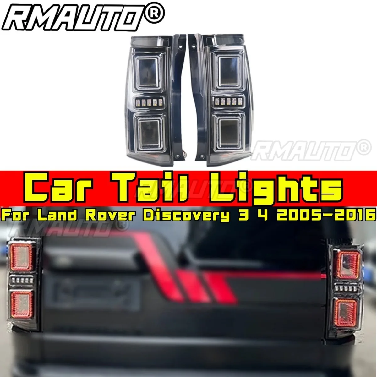 

Для Land Rover Discovery 3 4 2005-2016, комплект кузова, автомобильные задние фонари, внешний светодиодный задний фонарь в сборе, задний стоп-сигнал, автомобильные аксессуары
