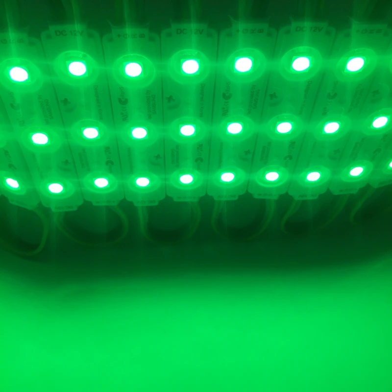 100Pcs 1.5W DC12V 5050 Rgb Led Module Waterdichte IP65, Led Injectie Modules, led Teken Voor Winkel Banner