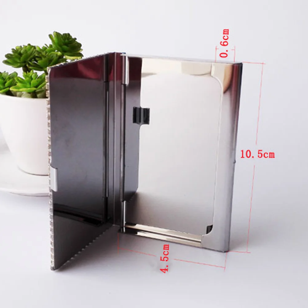 1pc Metal Business Card Holder Stainless Steel Slim Case For Credit Cards Name Cards Portable Organizer Desktop Storage