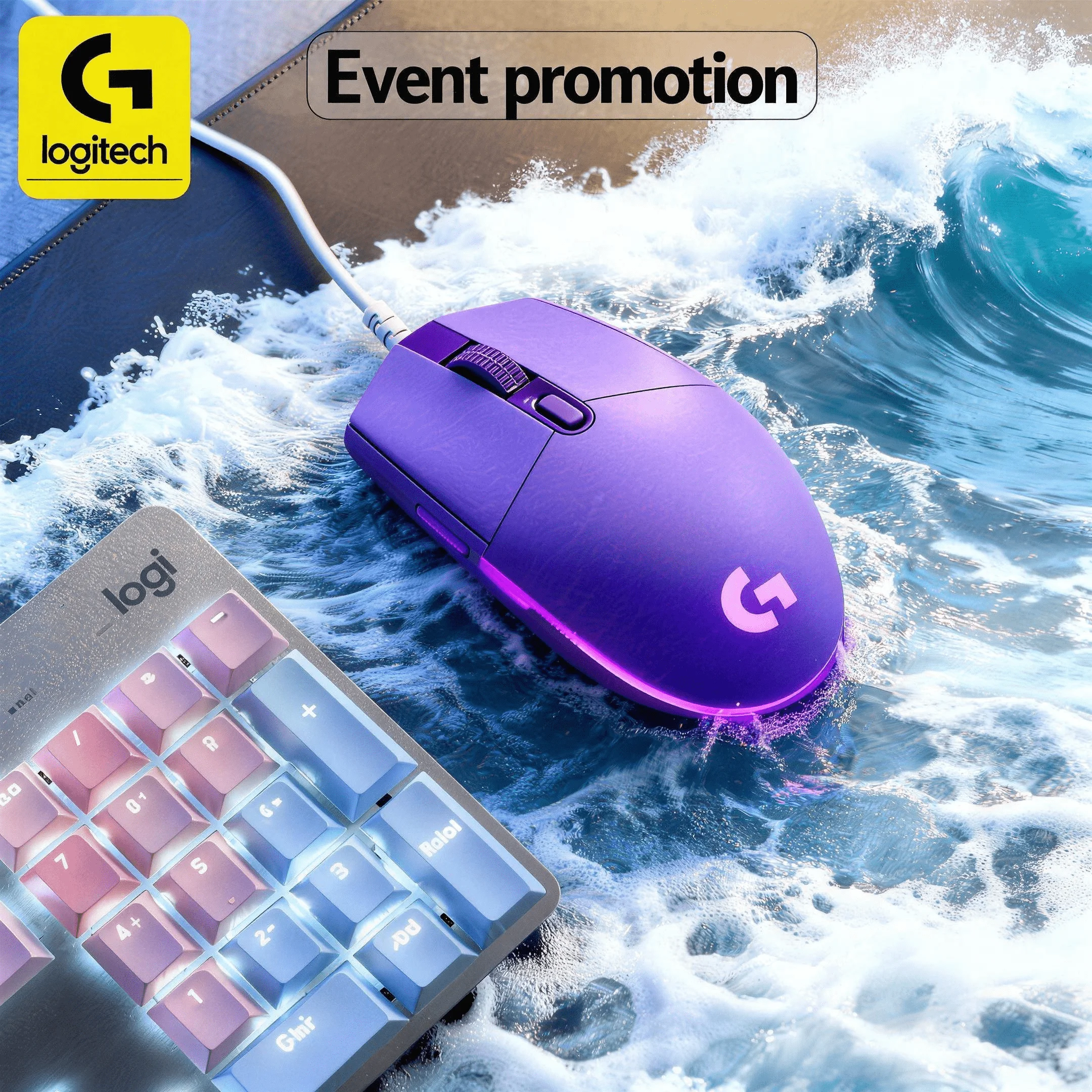 

[Хит продаж] Игровая мышь Logitech G102, 8000 DPI, эргономичный дизайн, удобная для длительного использования