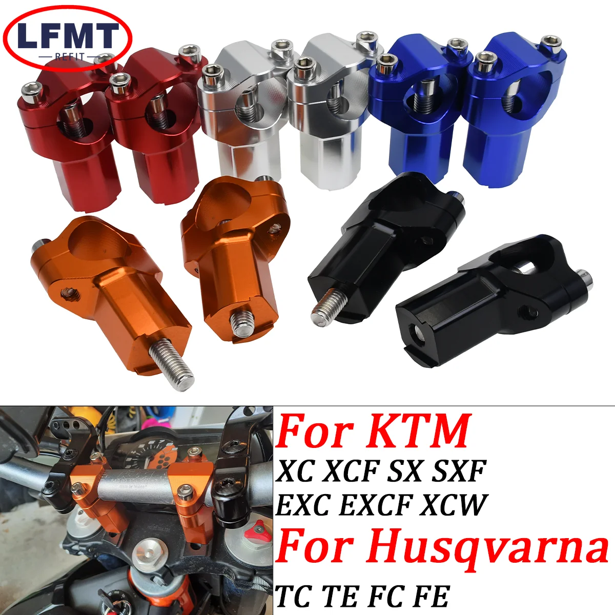 

Motorcycle CNC Handlebar Elevation Aluminum Fixed Seat For KTM SX SXF XC XCF XCW EXC EXCF 2005-2022 For Husqvarna FE TE TC FC