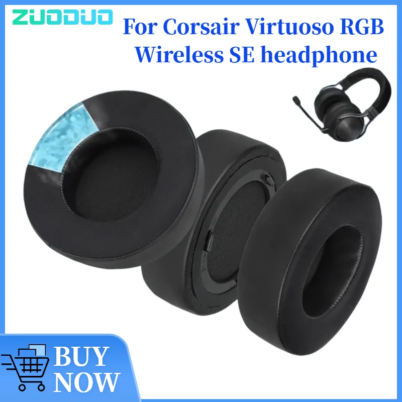 Сменные кожаные охлаждающие гелевые наушники ZUODUO для наушников Corsair Virtuoso RGB Wireless SE, удобные в ношении амбушюры