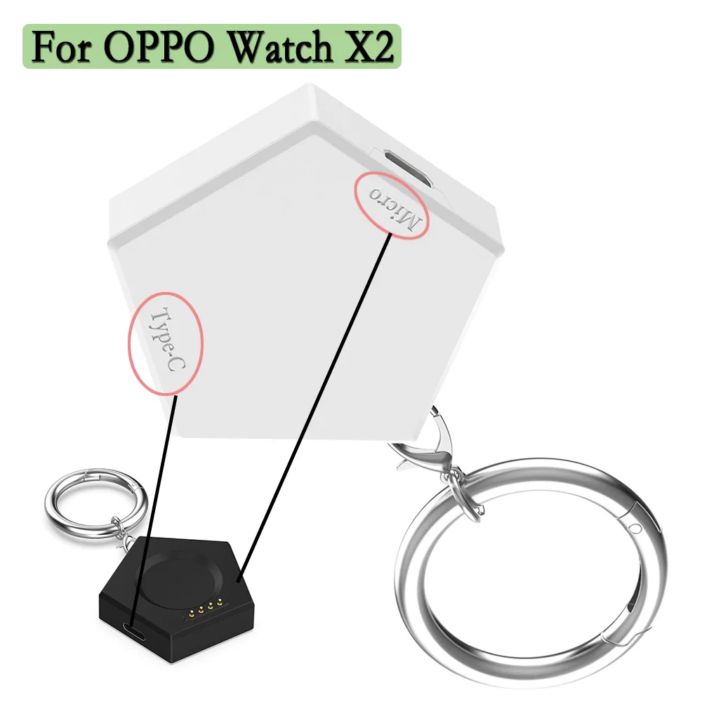 

Watch Charger Base For OPPO Watch X2 Cable Charging Data Base Charger Dock With Type-C and Micro For Oneplus Watch 3 / 2 / 2R