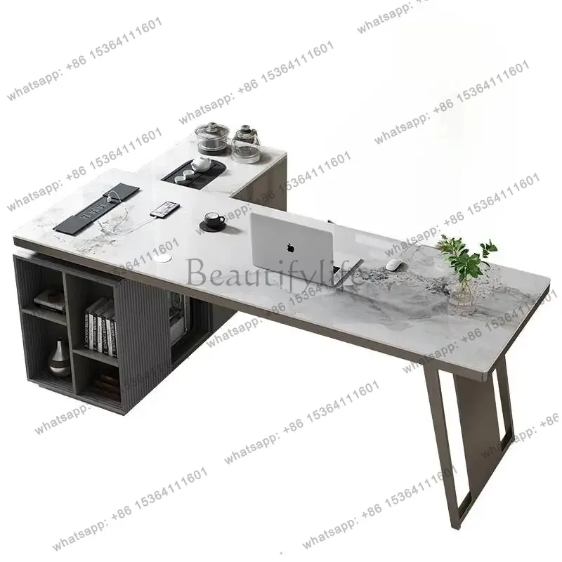 Reception Extension Office Desk Luxury Cabinet Standing Workstations Office Table L Shaped Modern Mesa De Escritorio Furniture