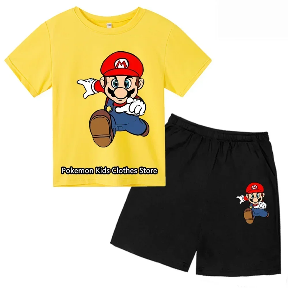 sonic Clothing Sets For 3-14 Years Girls Boys T-Shirt Shorts 2 pcs Sets Kids T-shirt Short Pants Suits kids T-shirts Pants