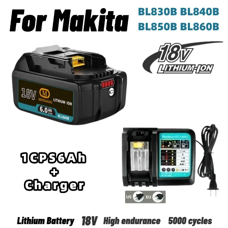 

For Makita lithium-ion rechargeable battery 6AH/5AH 18V BL1860BL1830BL1850BL1860b replacement battery for electric tools.
