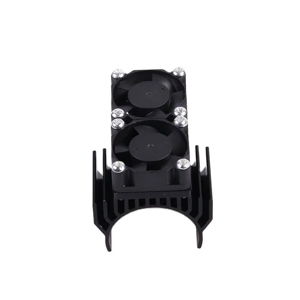 540 550 Motor Heat Sink 2 Fan Cooling Racing Heatsink Electric Dual Proof Cover aluminum Twin 1/10 1/8 RC Car 36mm Motor