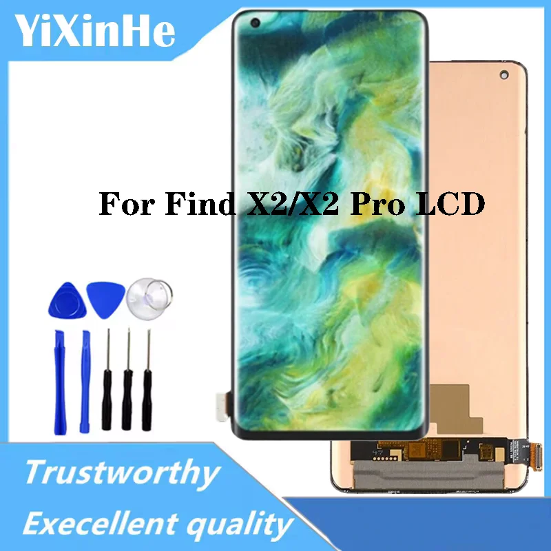 

6.7 inch AMOLED For OPPO Find X2 / Find X2 Pro LCD Display Screen +Touch Panel Screen Digitizer For OPPO X2pro CPH2025 screen