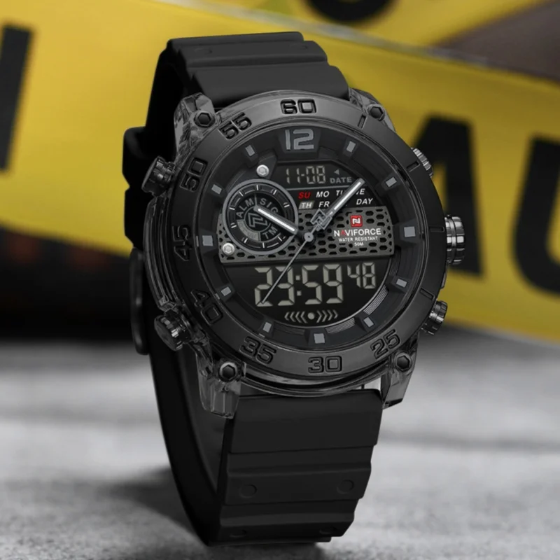 Naviforce 6104 Luxury Alarm Clock Watches for Men Original Sports