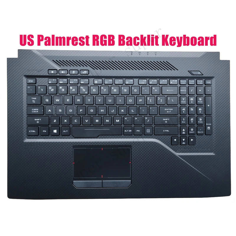 

SSS+ US Palmrest RGB Backlit Keyboard for ASUS GL703GS GL703GM 90NR00E1-R31UI1