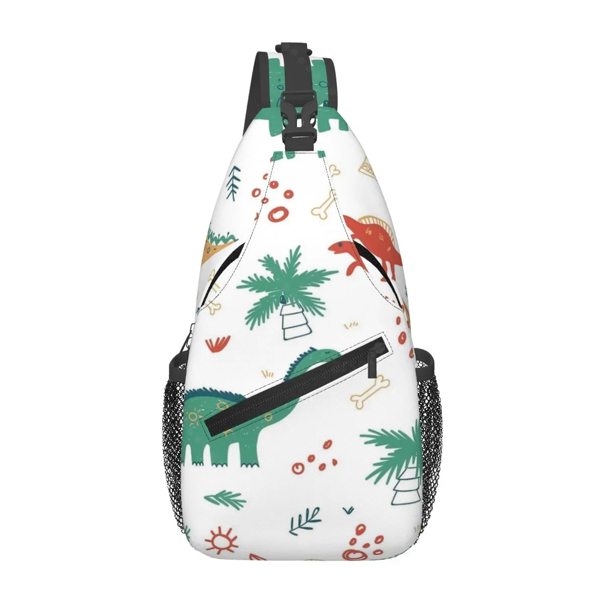 

Сумка-слинг с изображением динозавра, дорожный рюкзак через плечо, нагрудные сумки, легкий повседневный рюкзак на плечо для спортивных пеших прогулок