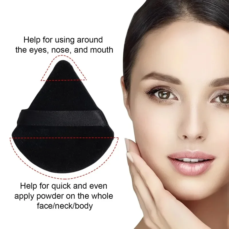 1/2/5pcs Triangle Powder Puff Face Makeup Sponge Soft Velvet Cosmetic Puff Blender Beauty Foundation Sponge Make Up Accessories