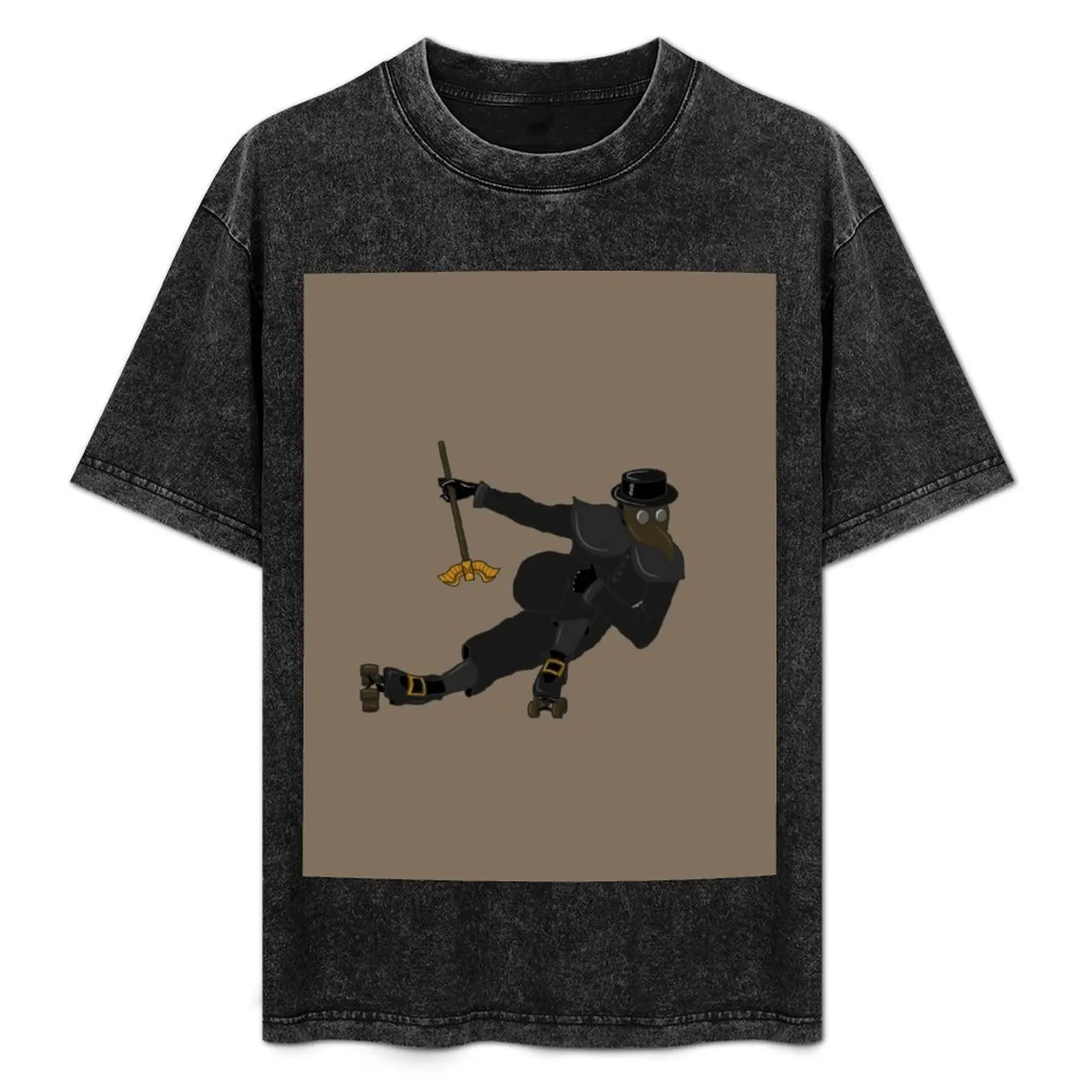

Roller Skating Plague Doctor T-Shirt Sweat Absorbing Sports Tee Shirt