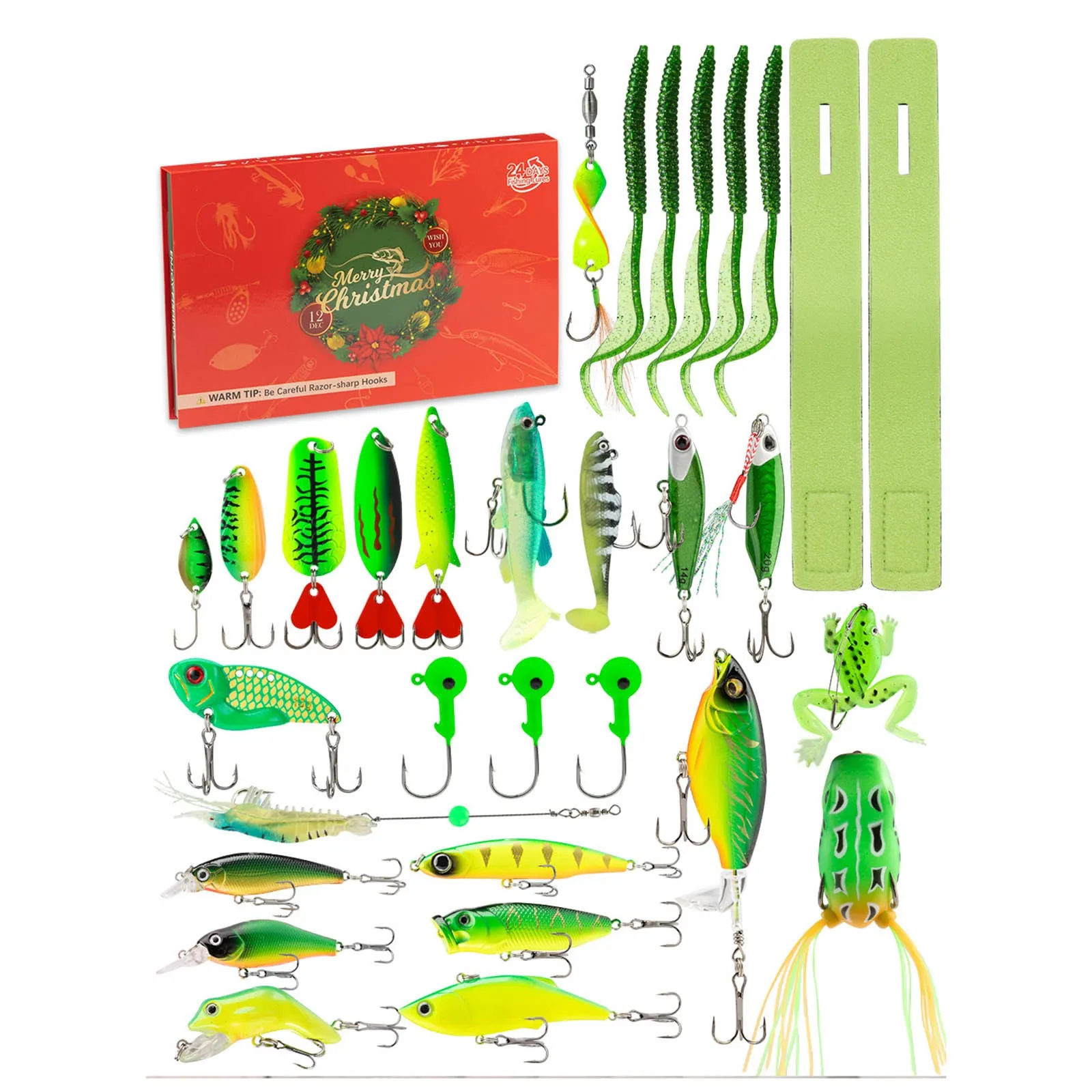 Minuterie de sable pour tout-petits, 1 pièce, calendrier de l'avent, pêche, compte à rebours de noël, 24 lumières de noël à piles avec minuterie, fil de cuivre