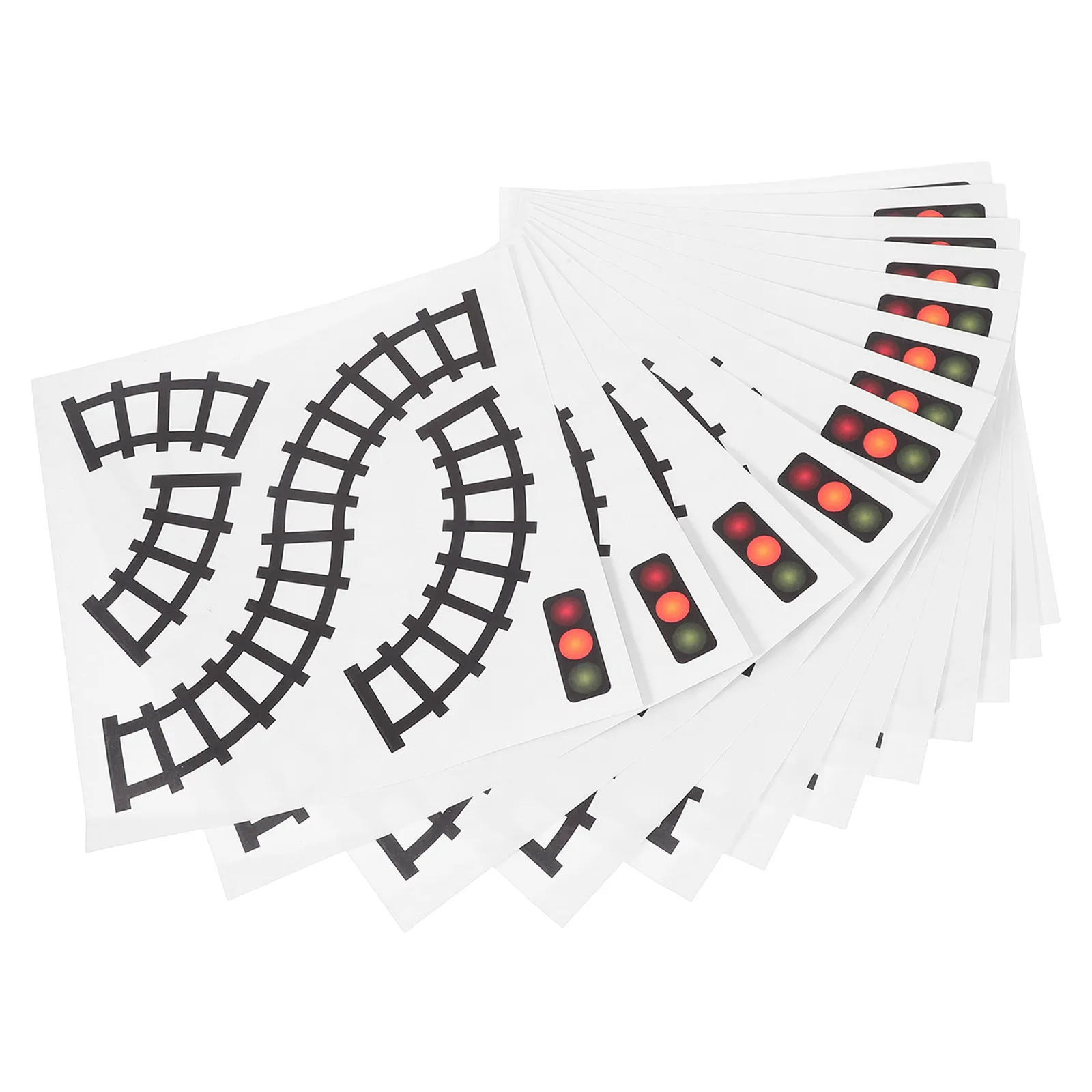 

10 Pcs Stickers Traffic Sign Race Track Tape Kids Play Signs Applique Home Road Child