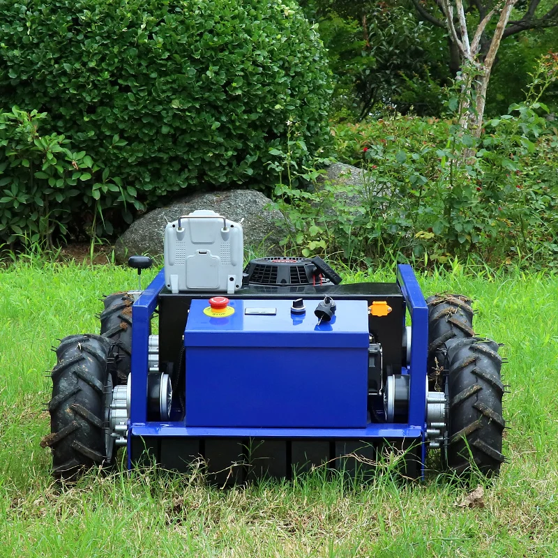 تخصيص الذكية التحكم عن بعد جزازة العشب ذات العجلات تصميم جديد 9 HP روبوت آلة قطع العشب روبوت التحكم عن بعد الصناعي #2