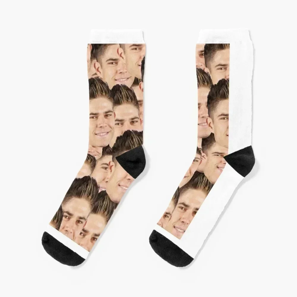 

wout van aert Socks moving stockings winter thermal gift Run Socks For Women Men's
