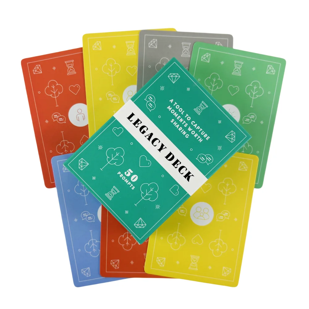 50 Prompts Legacy Deck Cards Game A Tool to Capture Moments Worth Sharing Board Playing Cards for Couples Friends