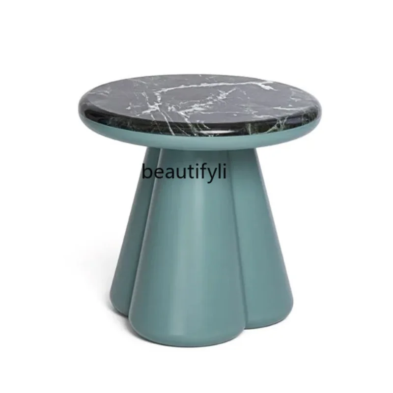 

Small round Table Nordic Modern Paint Side Table Hotel Club Sales Office Model Room Living Room Corner Table furniture