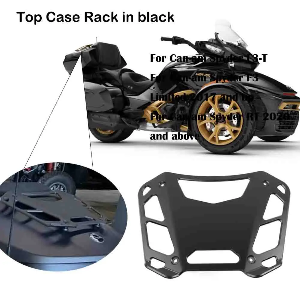 NEW Mototcycle BRP Can-am Spyder F3-T with Top Case, F3 Limited 2017 and upRT 2020 and up, Top Case Rack in black