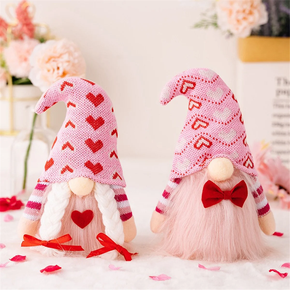 Valentines Day Gnomes for Home Decor Table Gnome Decorations Swedish Plush Elf Scandinavian Tomte Elf Ornaments Gifts