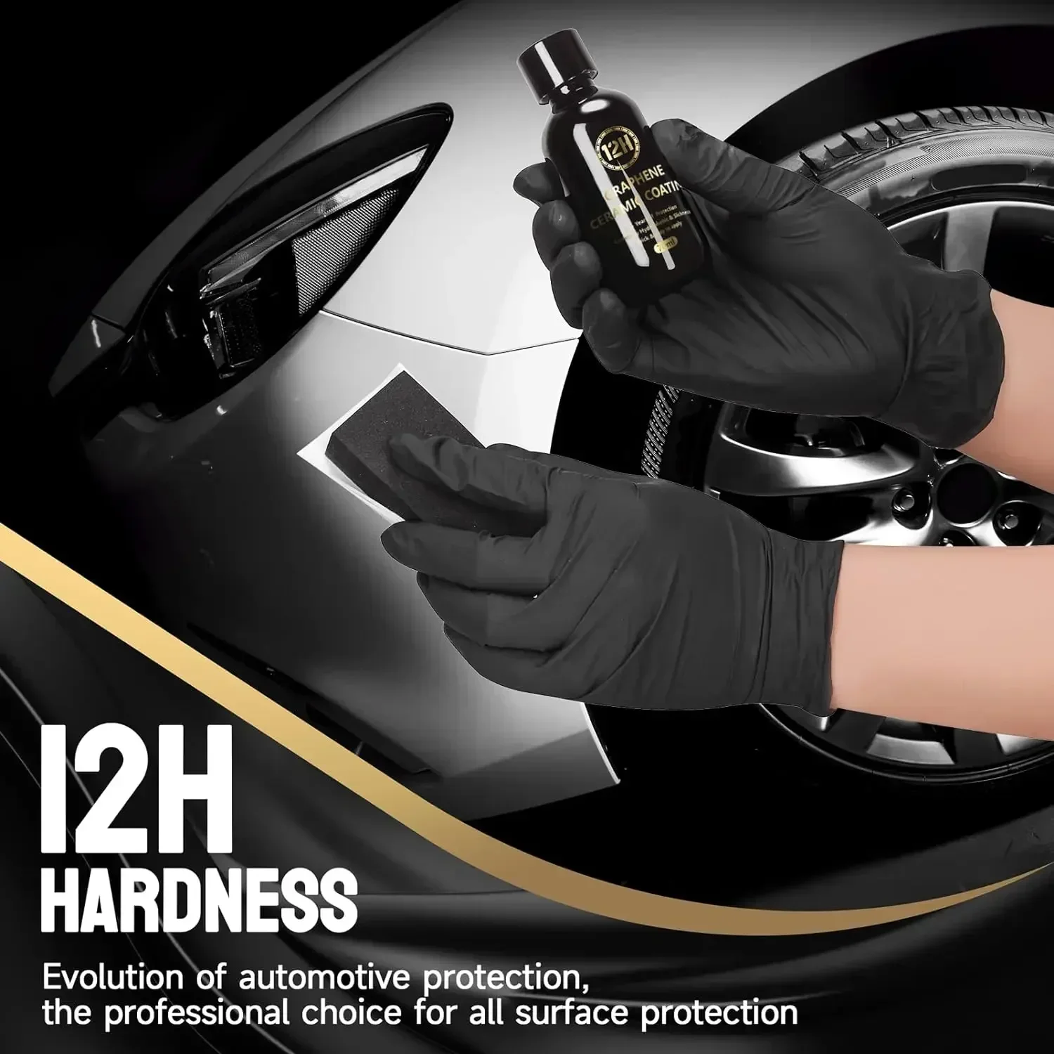 12H Graphene Ceramic Coating with Self Healing and UV Track Technology Car Detailing Professionals 10+ Years of Protection
