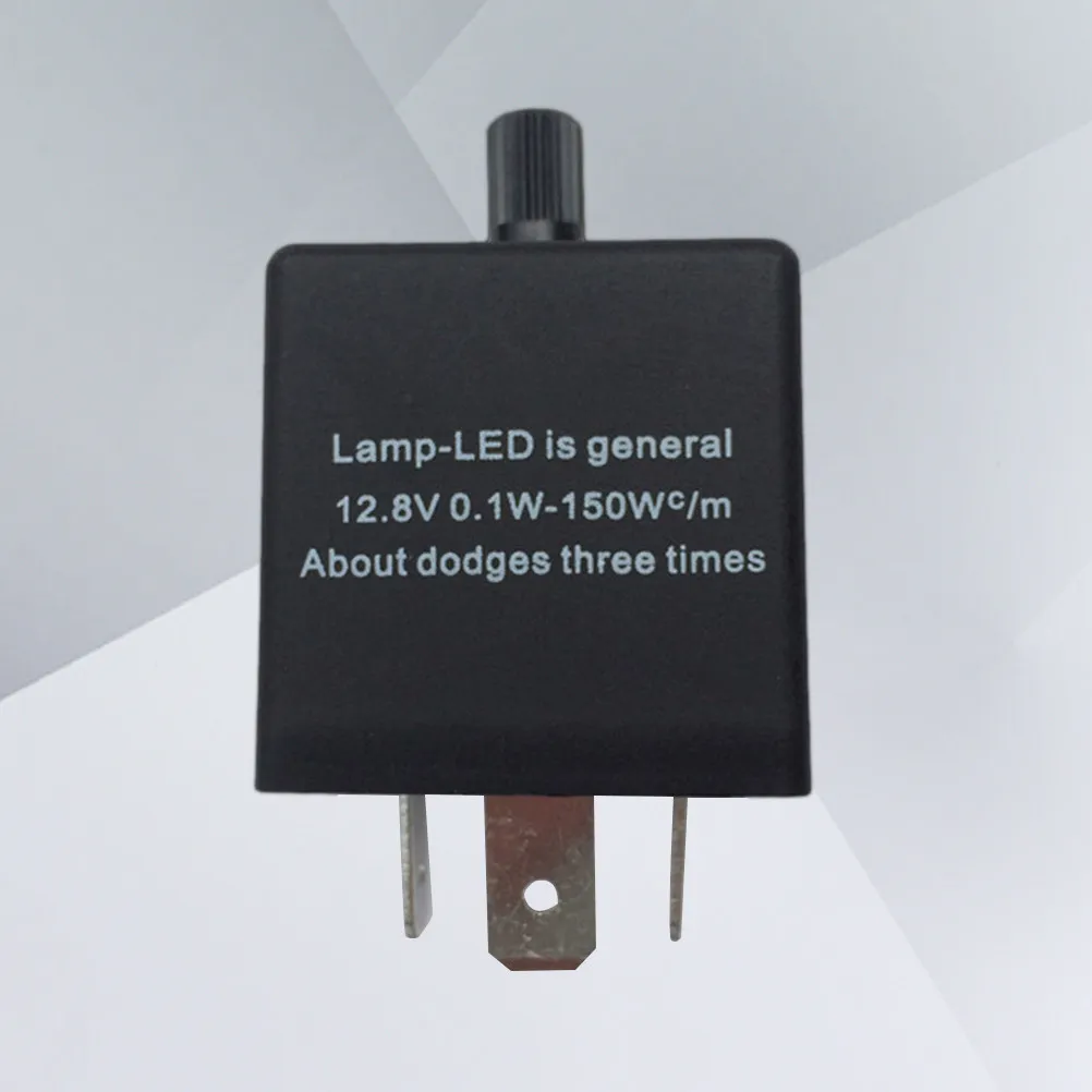 Car LED Flasher Relay -02 Adjustable Frequency 3 Pin Vehicle Signal Light Flasher for Auto Turning Lamp High Sensitivity