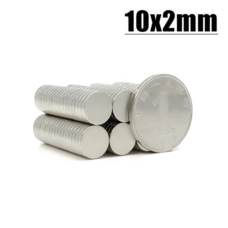 5/10/20/50/100/1000pcs 10x2 Super Powerful Strong Bulk Round NdFeB Neodymium Disc Magnets Dia N35 Rare Earth magnet 10*2 IMANES