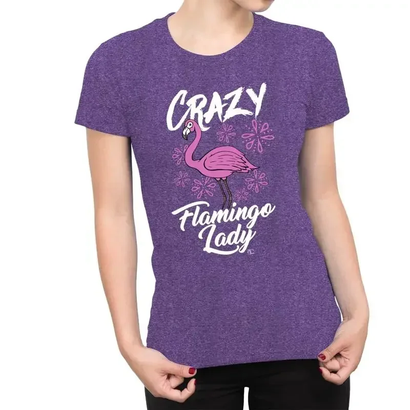 Camiseta 1T para mujer, diseño original con motivos de flamencos.