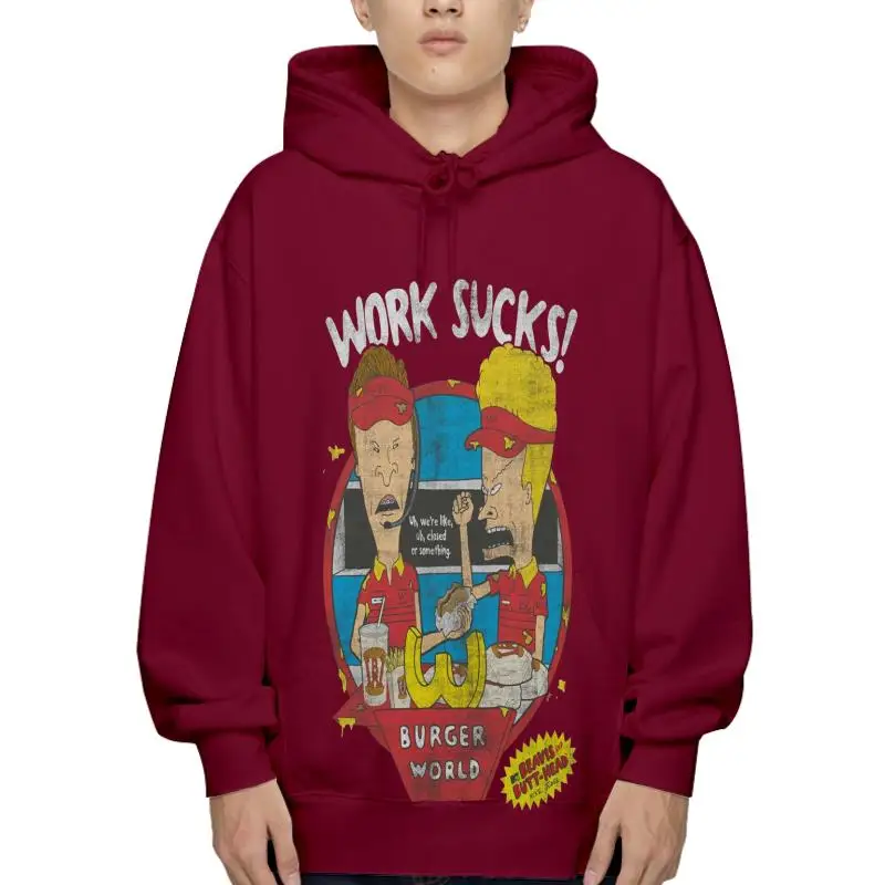 

Beavis And Butthead Work Sucks Hoody Grey Hoody