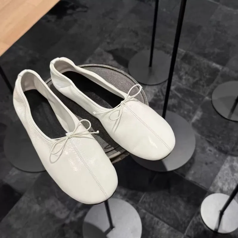 

New Retro Women's Shoes Exquisite Soft Leather Casual Shoes for Woman Fashion Ballet Flats Shoe Designer Shoes Zapatos De Mujer