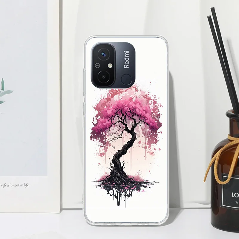 Etui na telefon Cherry Blossom Tree do Xiaomi Redmi 12C 12 10C 10A 10 9C 9A 9T 9 8A 8 7A 7 6A 6 Pro K70 K40 K20 Fundas Back Cover