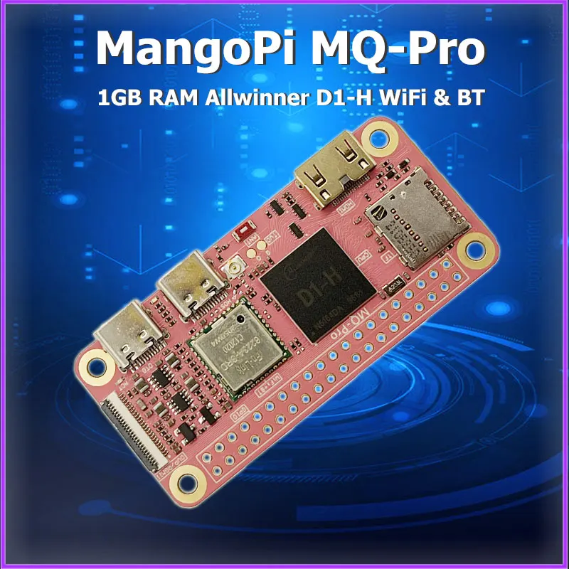 mango pi placa de demonstracao mangopi mq pro d1 h risc v sbc 1gb de ram com wifi bt novo 01