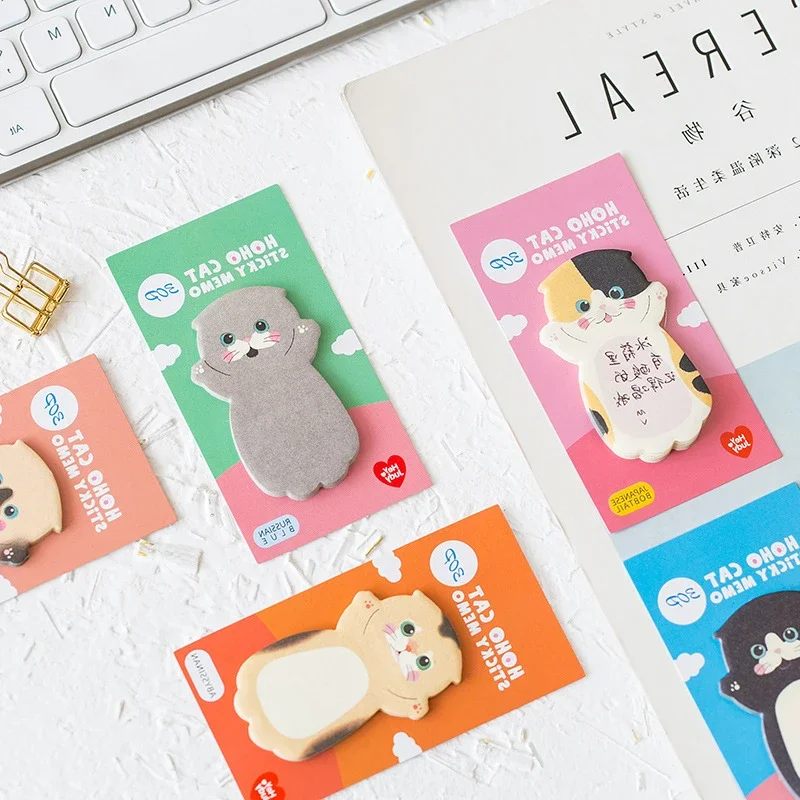 

1PCS Cute Kawaii Cat Series Sticky Note Student Message Sticker Times Memo Pad Scrapbooking School Label Stationery