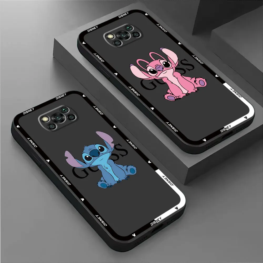 Disney Stitch Fashion Phone Case for Poco F5 F1 C50 C51 C61 X4 Pro 5G X4 GT C40 M5 M4 Pro 5G X3 NFC M3 F3 GT TPU Soft Cover