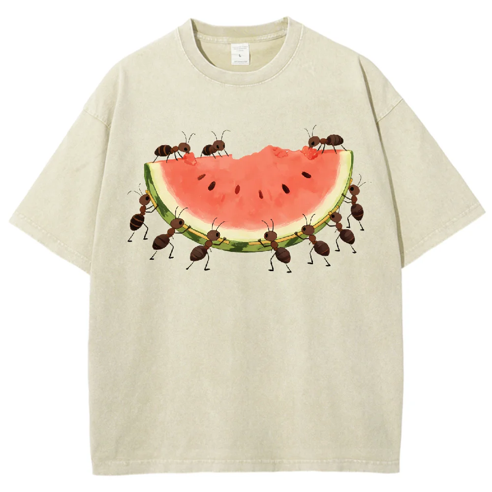 

Ladybug Lineup Print Oversized T Shirt Unisex Casual Vintage Graphic Tee for Nature Lovers Summer Streetwear Harajuku Y2K