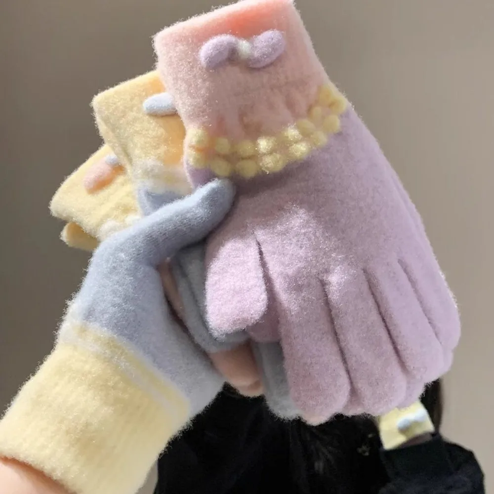 موضة لينة قفازات كاملة الأصابع يندبروف الباردة والدليل على قفازات الشتاء الملونة الدافئة القيادة التزلج القفازات الاطفال قفازات وقفازات