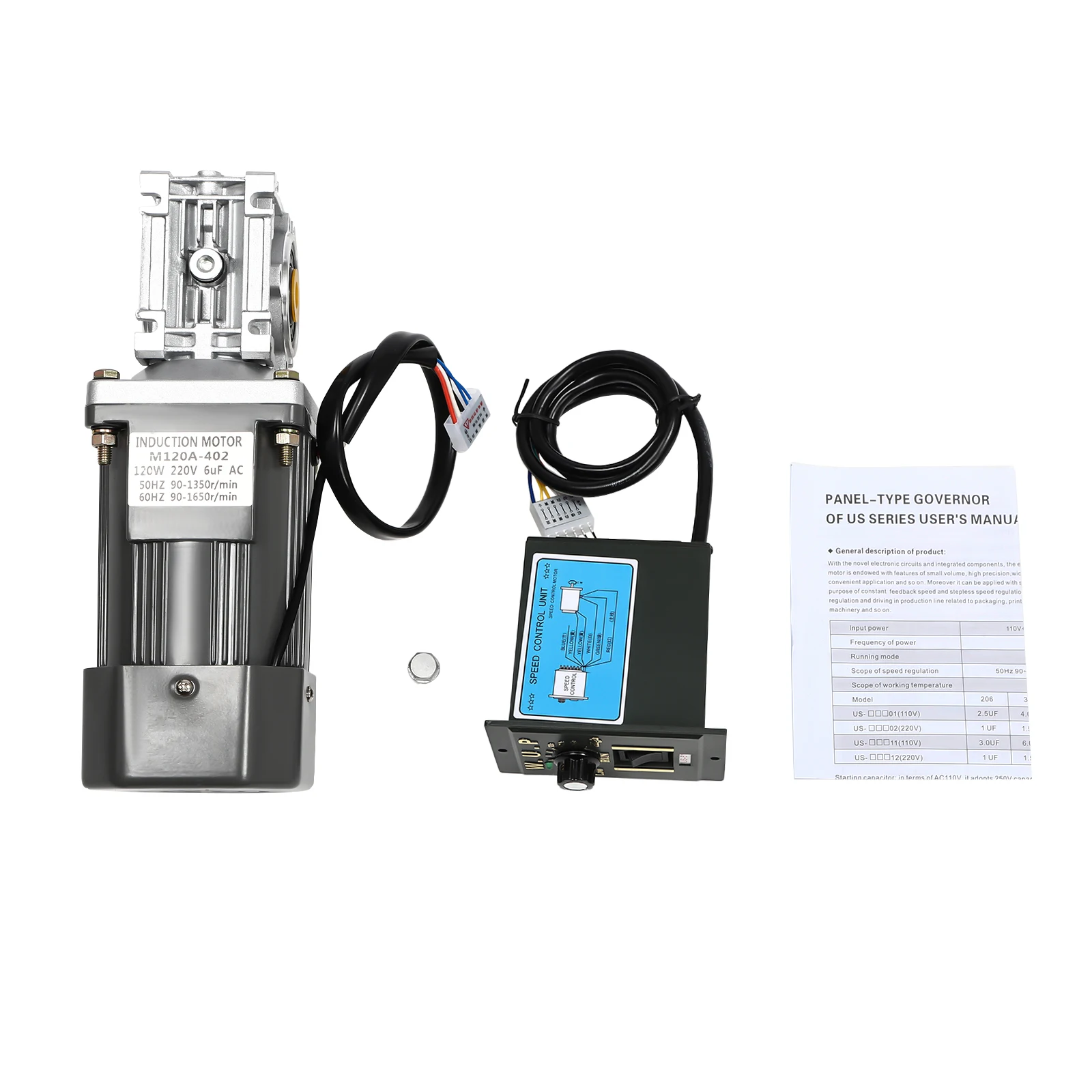 Coppia elevata 220v del motore elettrico dell'ingranaggio a vite senza fine del riduttore dell'ingranaggio a vite senza fine di 120W 30K per i motori a ingranaggi