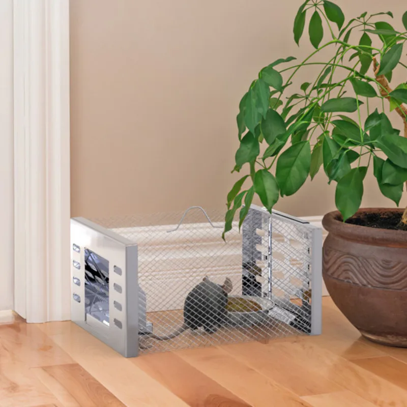 2 قطعة مصيدة الفئران البشرية الصيد والإفراج عن مصائد قفص الماوس الحية مع محاصرة الدورة المستمرة التلقائية هو ماوس القوارض السنجاب