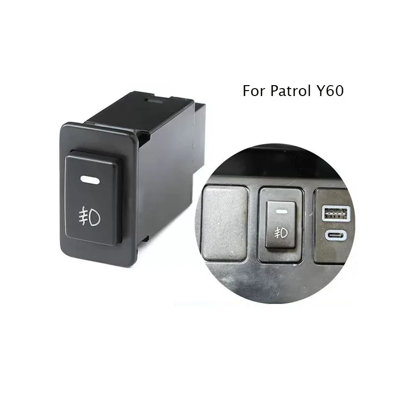 1pc drl led bsm estacionamento radar telhado holofote espelho de energia aquecimento nevoeiro lâmpada guincho botão interruptor para nissan patrol y60