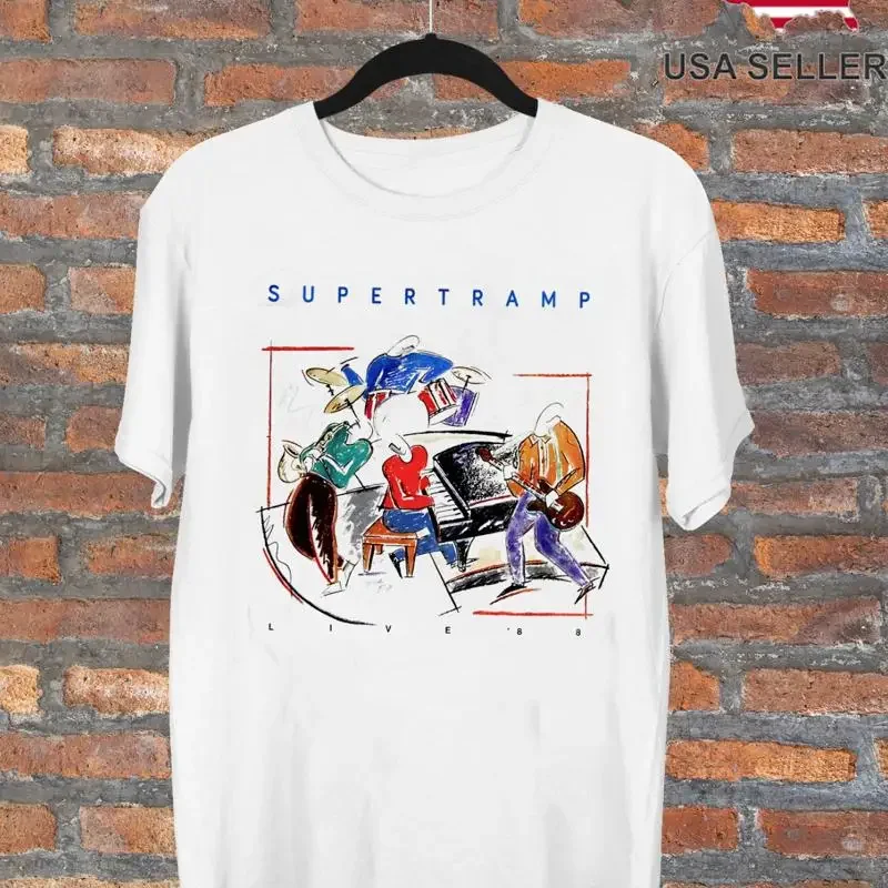 Rock Concert Music Live 88 Supertramp T-Shirt in voller Größe S 5XL